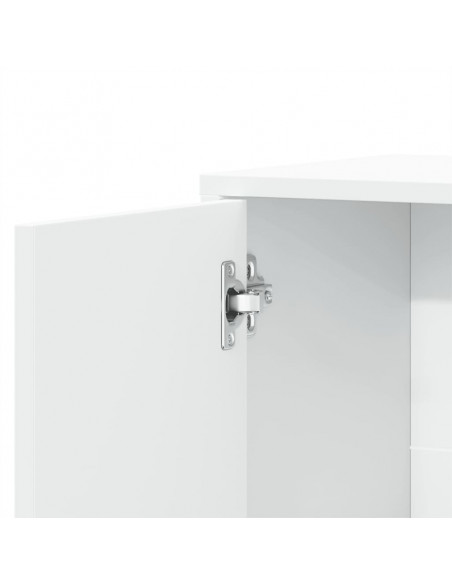 Credenze 2 pz Bianche 60x31x70 cm in Legno Multistrato