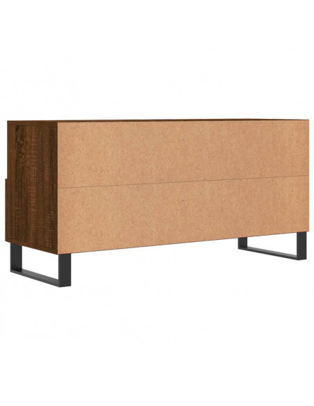 Mobile TV Rovere Marrone 102x36x50 cm in Legno Multistrato