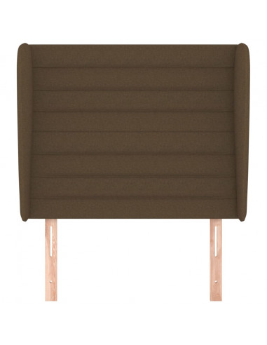 Testiera ad Orecchio Marrone Scuro 83x23x118/128 cm in Tessuto
