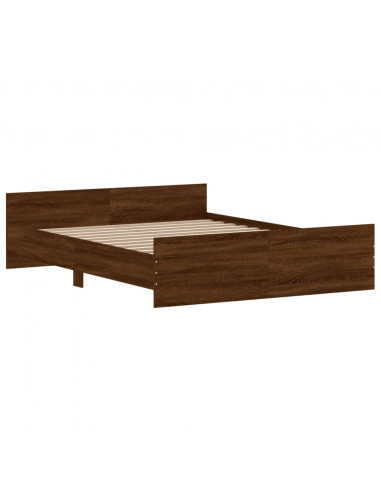 Giroletto con Testiera e Pediera Rovere Marrone 160x200 cm