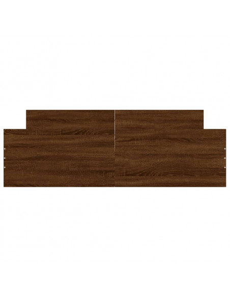 Giroletto con Testiera e Pediera Rovere Marrone 160x200 cm