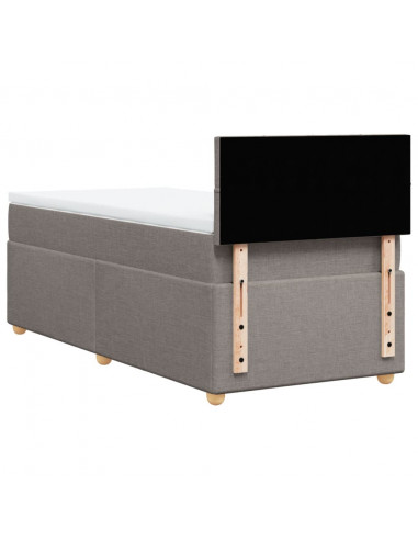 Giroletto a Molle con Materasso Tortora 80x200 cm inTessuto