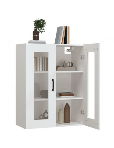 Armadietto Pensile a Parete Bianco 69,5x34x90 cm