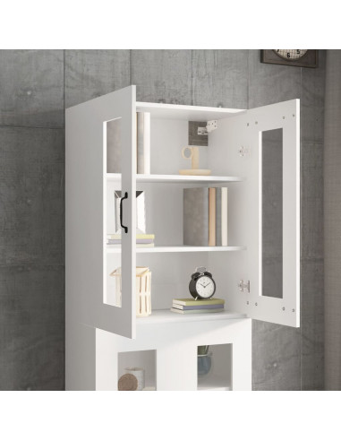 Armadietto Pensile a Parete Bianco 69,5x34x90 cm