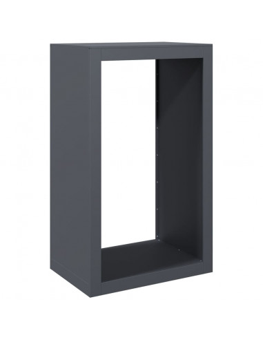 Rastrelliera per Legna da Ardere Antracite 60x40x100 cm Acciaio