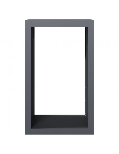 Rastrelliera per Legna da Ardere Antracite 60x40x100 cm Acciaio