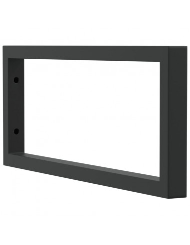 Reggimensole per Lavabo 2 pz Nere Rettangolari in Acciaio