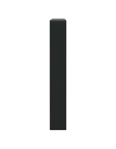 Reggimensole per Lavabo 2 pz Nere Rettangolari in Acciaio