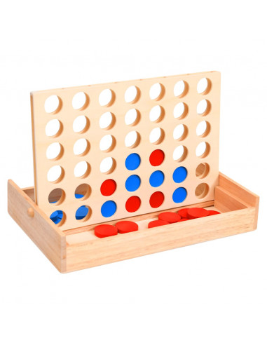 Gioco da Tavolo Forza 4 24x15x4 cm in Legno Massello