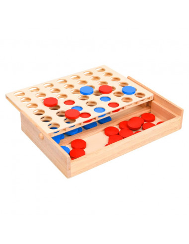Gioco da Tavolo Forza 4 24x15x4 cm in Legno Massello
