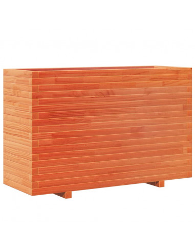 Fioriera Giardino Marrone Cera 110x40x72,5 Legno Massello Pino