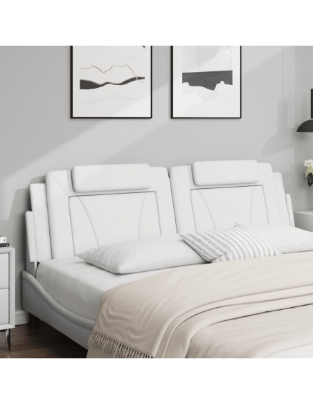 Cuscino Testiera Bianco 180 cm in Similpelle