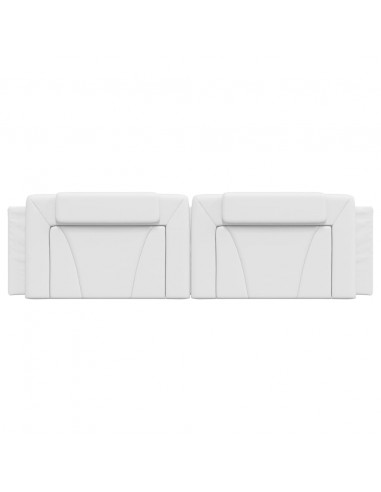 Cuscino Testiera Bianco 180 cm in Similpelle