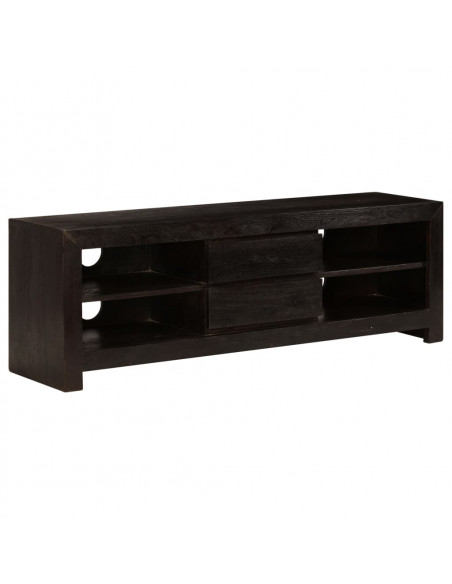 Mobile Porta TV in Legno di Acacia 120x30x40cm Marrone Scuro