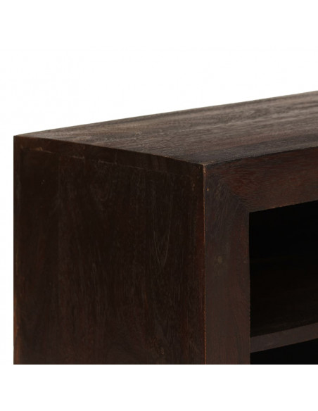 Mobile Porta TV in Legno di Acacia 120x30x40cm Marrone Scuro