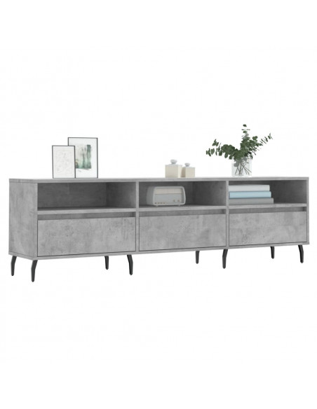 Mobile TV Grigio Cemento 150x30x44,5 cm Legno Multistrato