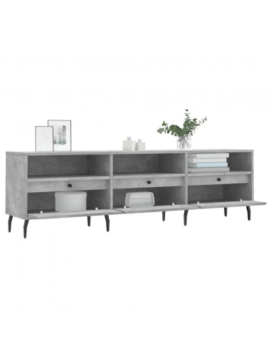 Mobile TV Grigio Cemento 150x30x44,5 cm Legno Multistrato