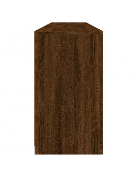 Credenza con Luci LED Rovere Marrone 164x37x67 cm