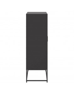 Credenza Nera 68,5x38,5x123,5 cm in Acciaio 2
