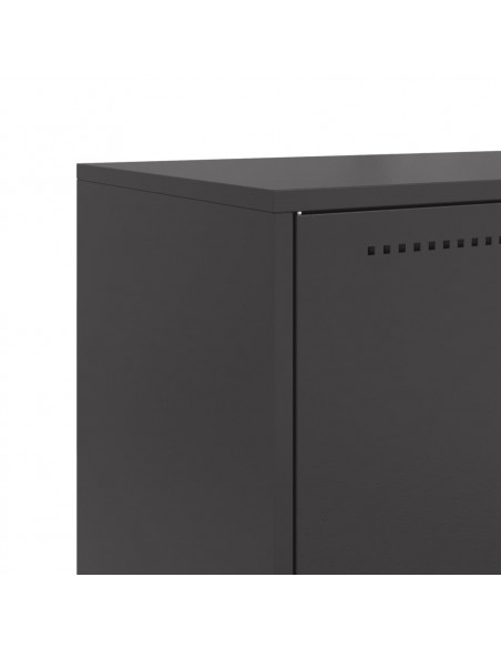 Credenza Nera 68,5x38,5x123,5 cm in Acciaio