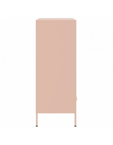 Credenza Rosa 68x39x101,5 cm in Acciaio Laminato a Freddo