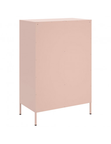 Credenza Rosa 68x39x101,5 cm in Acciaio Laminato a Freddo