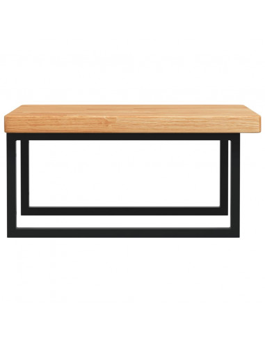 Ripiano a Parete per Lavabo in Acciaio e Massello di Rovere