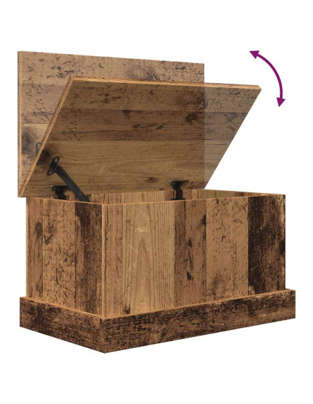 Scatola Portaoggetti Legno Antico 30x50x28 cm Legno Multistrato