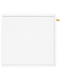Mobile a Parete Bianco 80x36,5x35 cm in Legno Multistrato 2