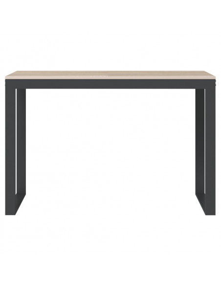 Scrivania Computer Nera e Rovere 110x60x73 cm Legno Multistrato