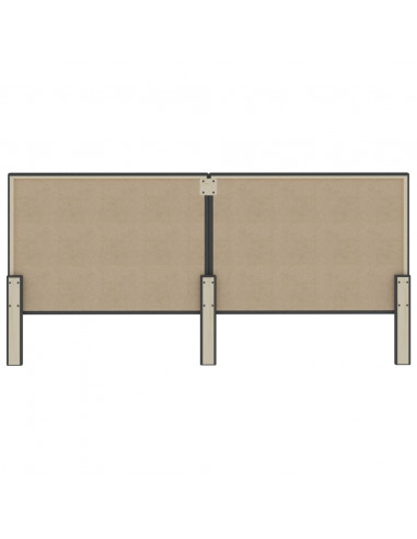 Testiera Letto Grigio Scuro in Tessuto 200x200 cm