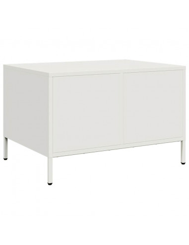 Mobile TV Bianco 68x50x43,5 cm in Acciaio Laminato a Freddo