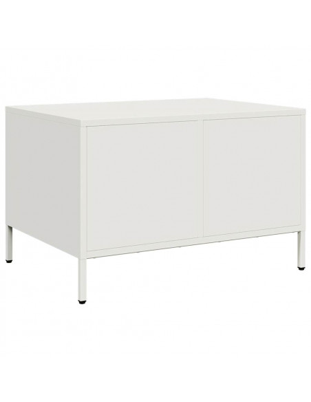 Mobile TV Bianco 68x50x43,5 cm in Acciaio Laminato a Freddo