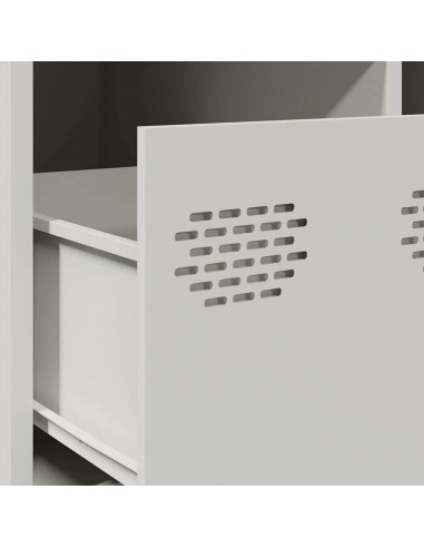 Mobile TV Bianco 68x50x43,5 cm in Acciaio Laminato a Freddo