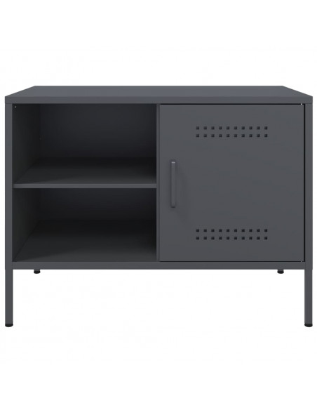 Mobili TV 2pz Antracite 68x39x50,5 cm in Acciaio