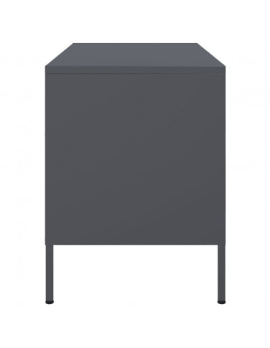 Mobili TV 2pz Antracite 68x39x50,5 cm in Acciaio