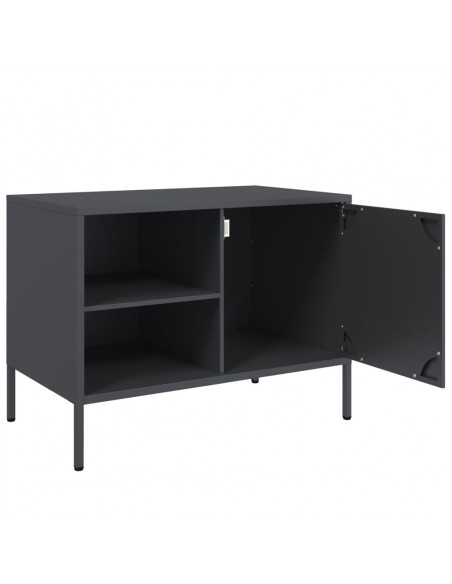 Mobili TV 2pz Antracite 68x39x50,5 cm in Acciaio