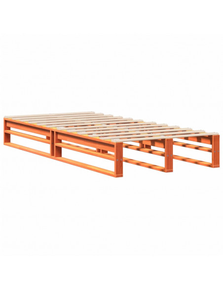 Letto senza Materasso Marrone Cera 75x190 cm in Legno di Pino