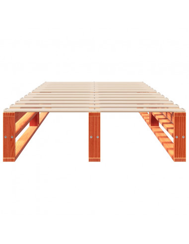 Letto senza Materasso Marrone Cera 75x190 cm in Legno di Pino