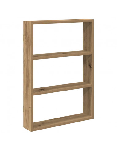 Scaffale a Parete Rovere Artigianale 43x9x60 cm Truciolato