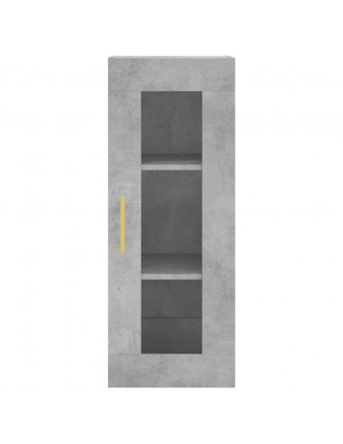Credenza Grigio Cemento 34,5x34x180 cm in Legno Multistrato
