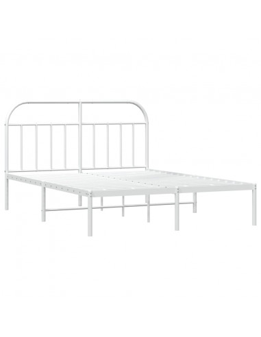 Giroletto con Testiera Metallo Bianco 183x213 cm