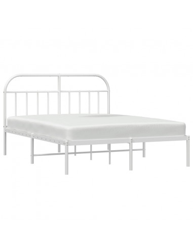 Giroletto con Testiera Metallo Bianco 183x213 cm