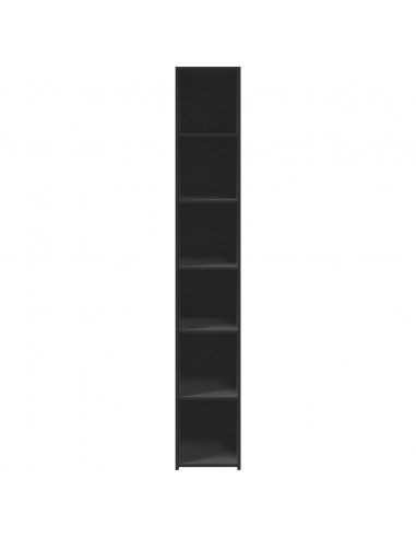 Credenza Nera 30x41x185 cm in Legno Multistrato