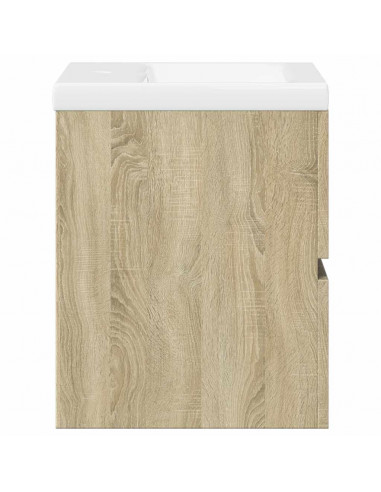 Set Mobili da Bagno 2 pz Rovere Sonoma in Legno Multistrato