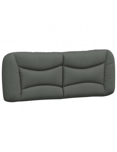 Letto con Materasso Grigio Scuro 140x190 cm Tessuto