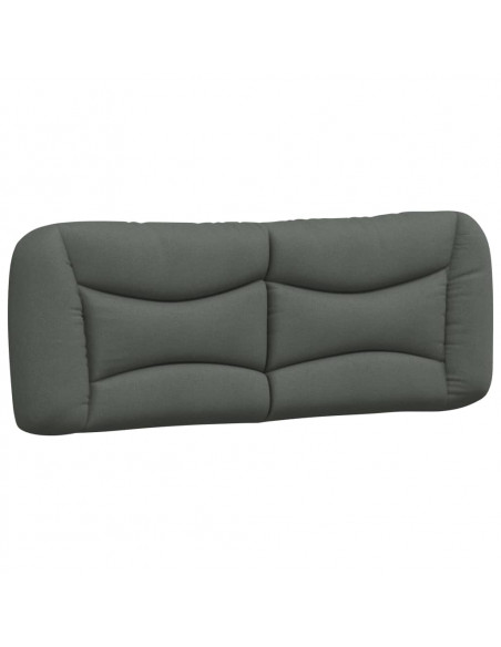 Letto con Materasso Grigio Scuro 140x190 cm Tessuto