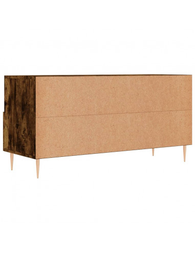 Mobile Porta TV Rovere Fumo 102x36x50 cm in Legno Multistrato