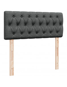 Giroletto a Molle con Materasso Grigio Scuro 120x190cm Tessuto 2