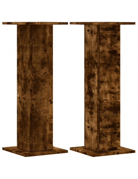 Supporti Altoparlanti 2 pz Rovere 30x30x80 cm Legno Multistrato